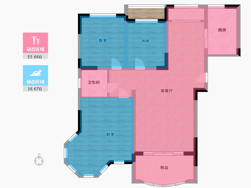 江西省-抚州市-汇丰·瀚林苑-84.43-户型库-动静分区