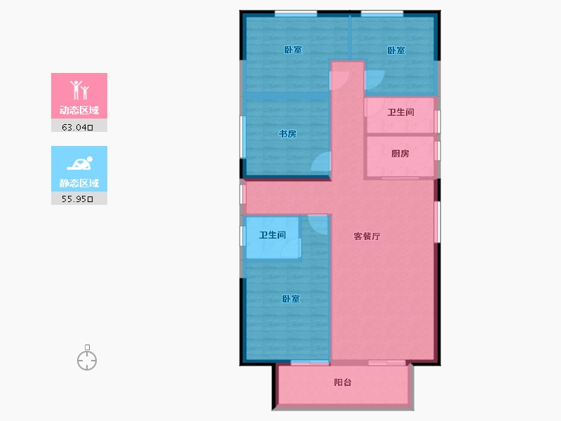 广西壮族自治区-玉林市-中鼎绿城中心-108.14-户型库-动静分区