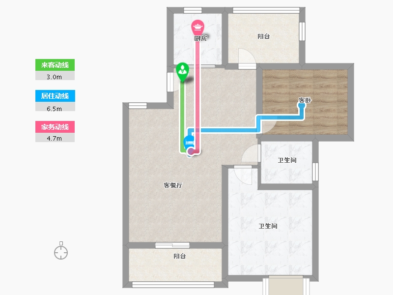 江苏省-苏州市-中铁诺德誉园-70.19-户型库-动静线