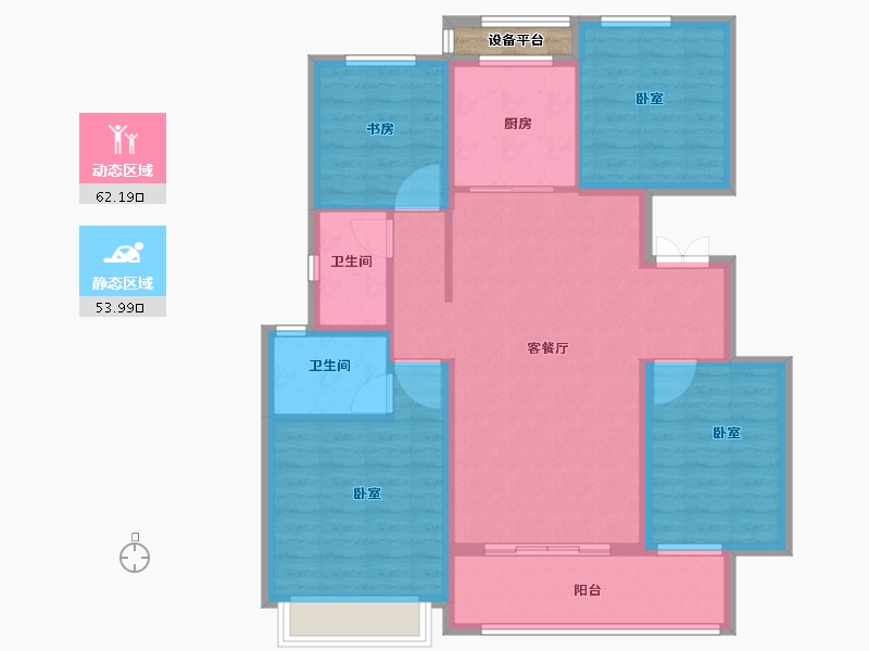 江苏省-徐州市-中海·铂悦府-106.00-户型库-动静分区