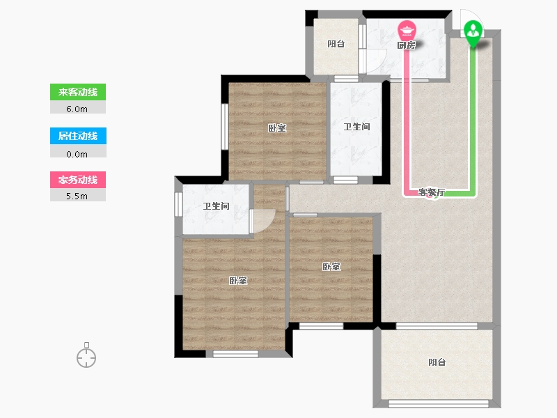 广西壮族自治区-玉林市-万昌东方巴黎湖岸-93.95-户型库-动静线