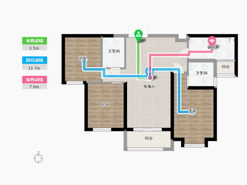 甘肃省-兰州市-温商金豪庭-80.86-户型库-动静线