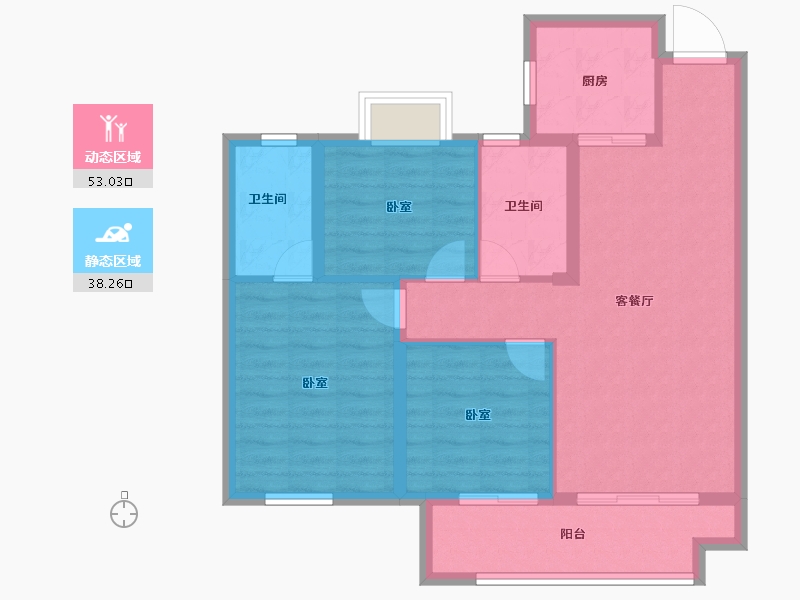 江苏省-常州市-遥光辰苑-82.00-户型库-动静分区