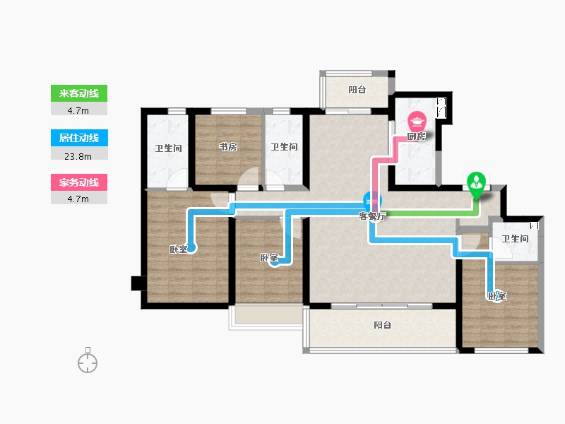 陕西省-西安市-招商雍景湾-119.31-户型库-动静线