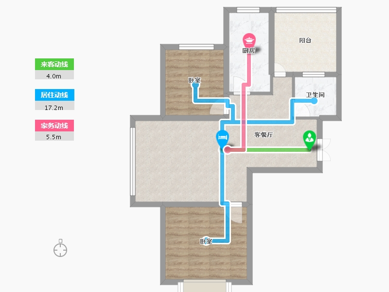 甘肃省-兰州市-天佑嘉州润园-71.12-户型库-动静线