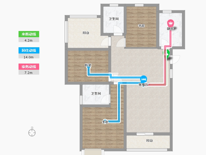 江苏省-苏州市-中铁诺德誉园-104.19-户型库-动静线