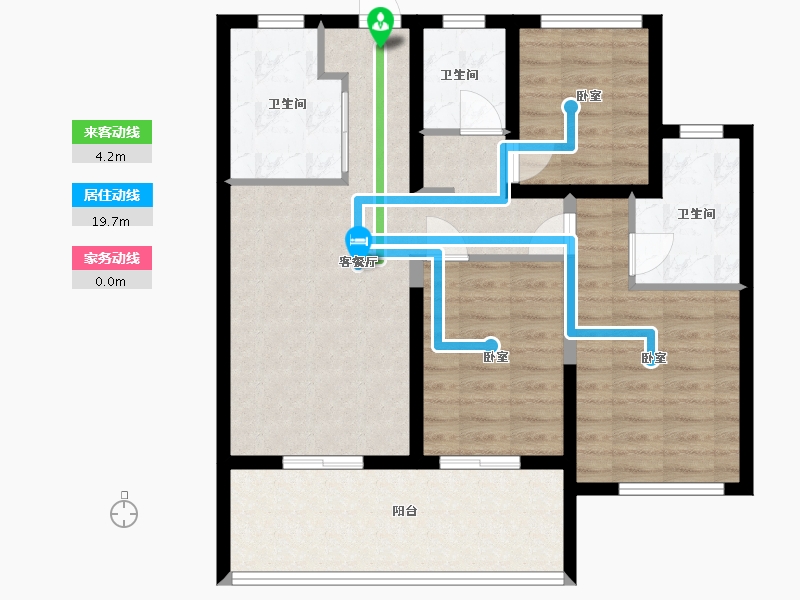 云南省-西双版纳傣族自治州-万科曼西缇-82.91-户型库-动静线