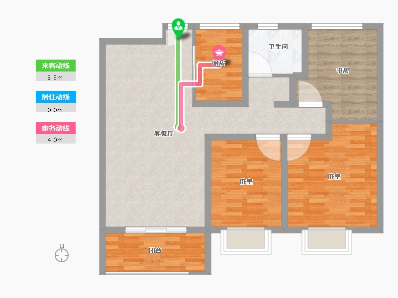 安徽省-宿州市-翰林苑·尚苑-84.00-户型库-动静线