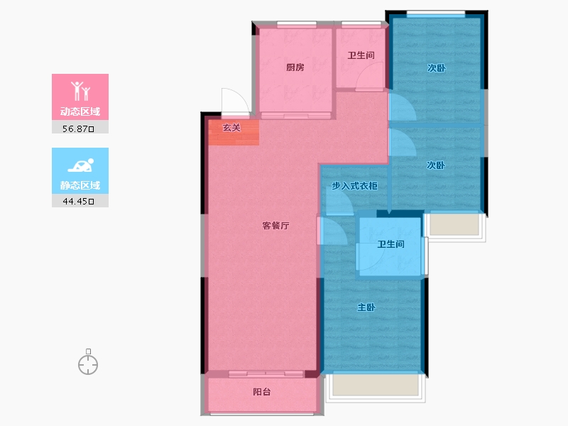 陕西省-西安市-中天峯悦-92.00-户型库-动静分区