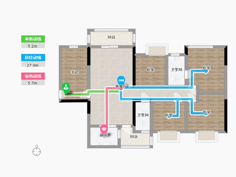 广西壮族自治区-玉林市-广恒中央城-97.91-户型库-动静线