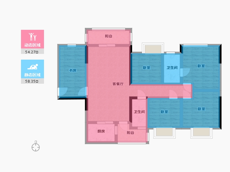 广西壮族自治区-玉林市-广恒中央城-97.91-户型库-动静分区