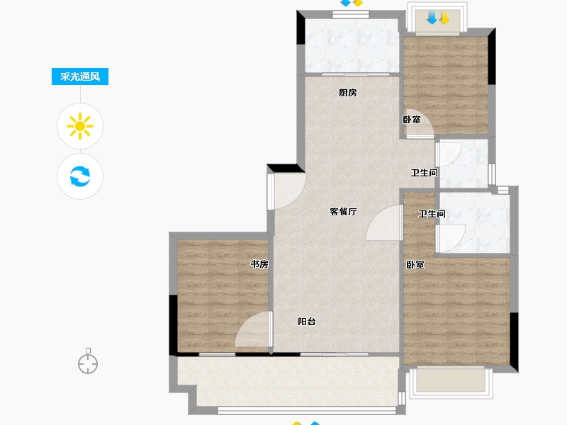 江西省-抚州市-中奥天悦-93.10-户型库-采光通风