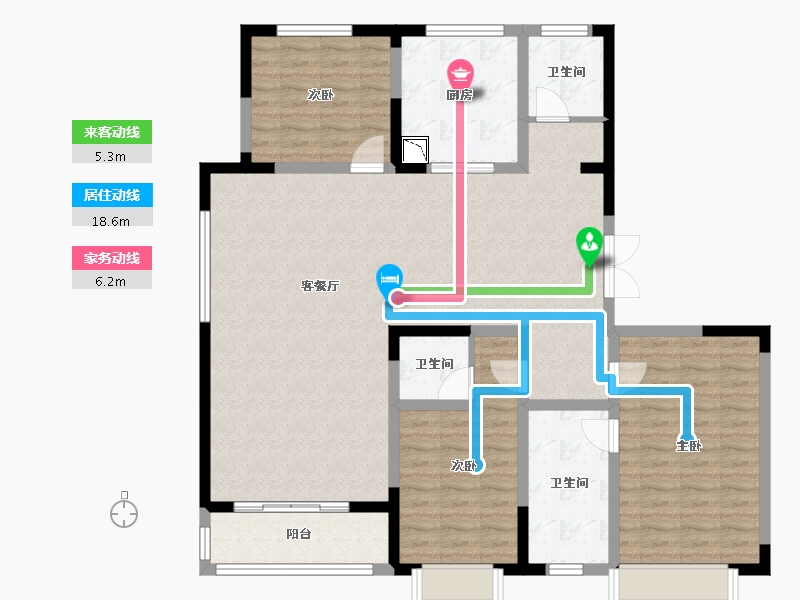 陕西省-榆林市-德通·新时代-127.09-户型库-动静线