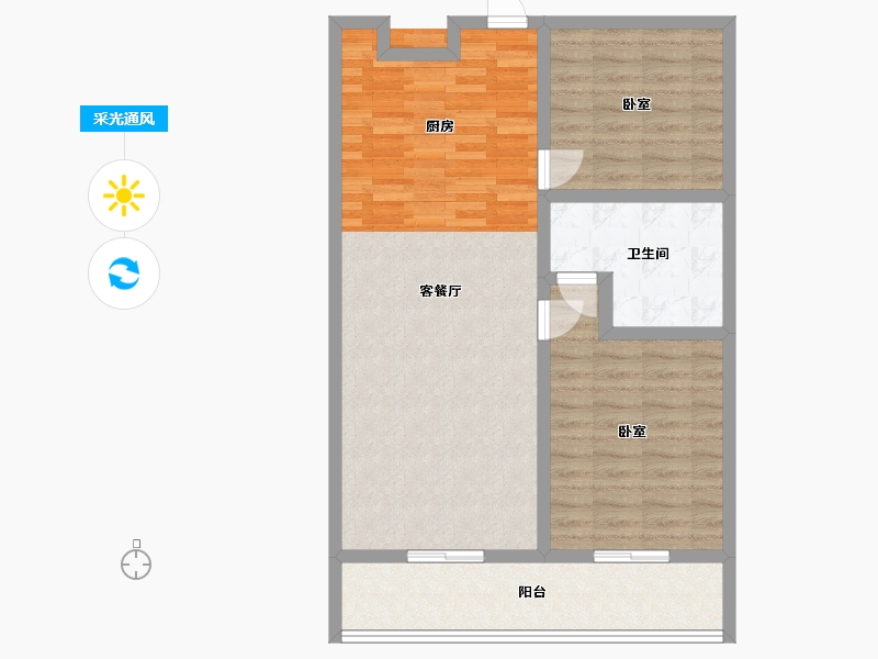 江苏省-苏州市-水秀天地-83.49-户型库-采光通风