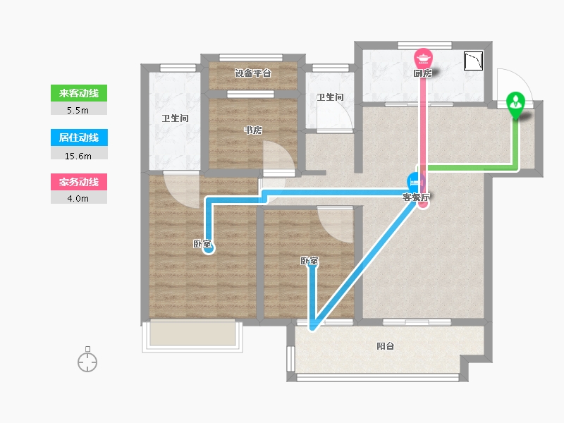 安徽省-宿州市-宿州绿地城际空间站-92.00-户型库-动静线