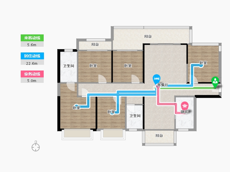 广西壮族自治区-玉林市-金科集美天樾-123.44-户型库-动静线