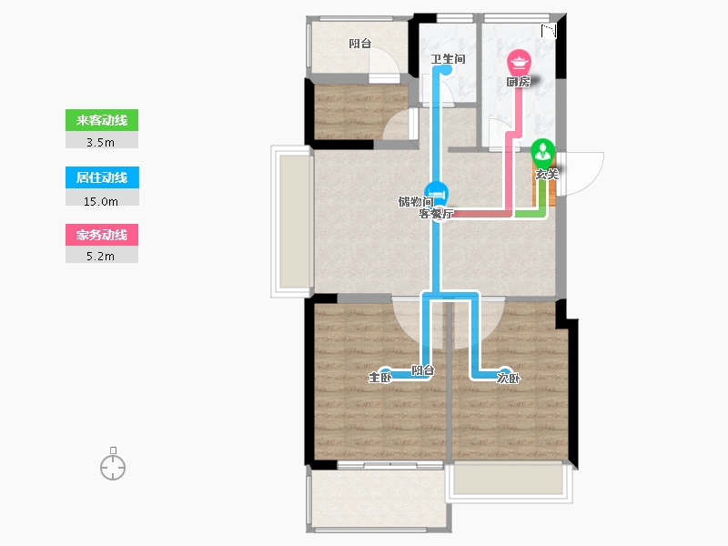 江苏省-南京市-誉峰苑-71.46-户型库-动静线