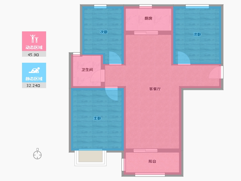 陕西省-西安市-九境城-68.99-户型库-动静分区