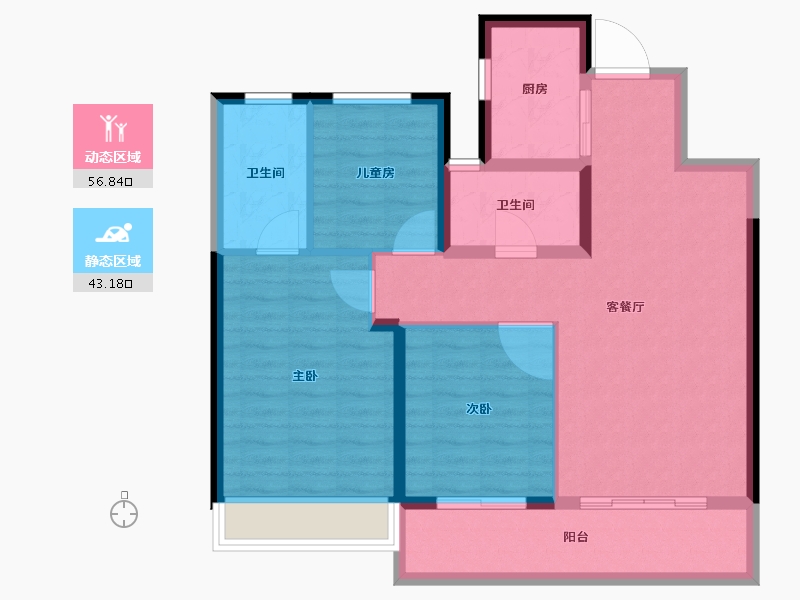 江苏省-徐州市-美的金科·云筑-90.00-户型库-动静分区