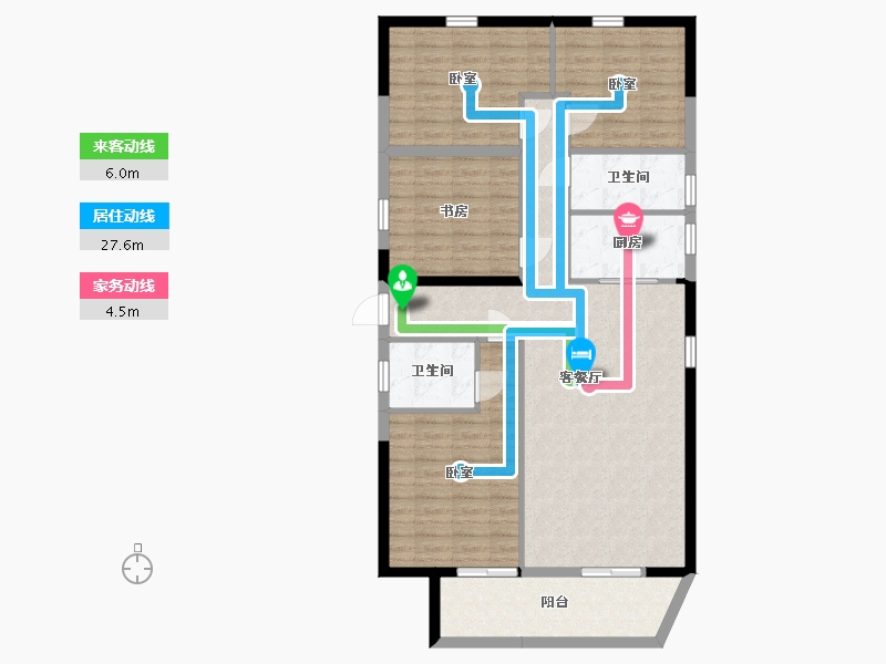 广西壮族自治区-玉林市-中鼎绿城中心-109.09-户型库-动静线