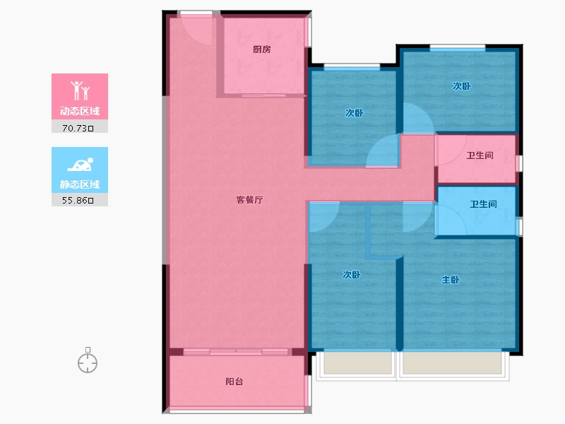 江苏省-南京市-碧桂园凤凰城-115.00-户型库-动静分区