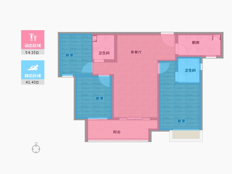 江苏省-徐州市-绿地运河小镇-85.00-户型库-动静分区