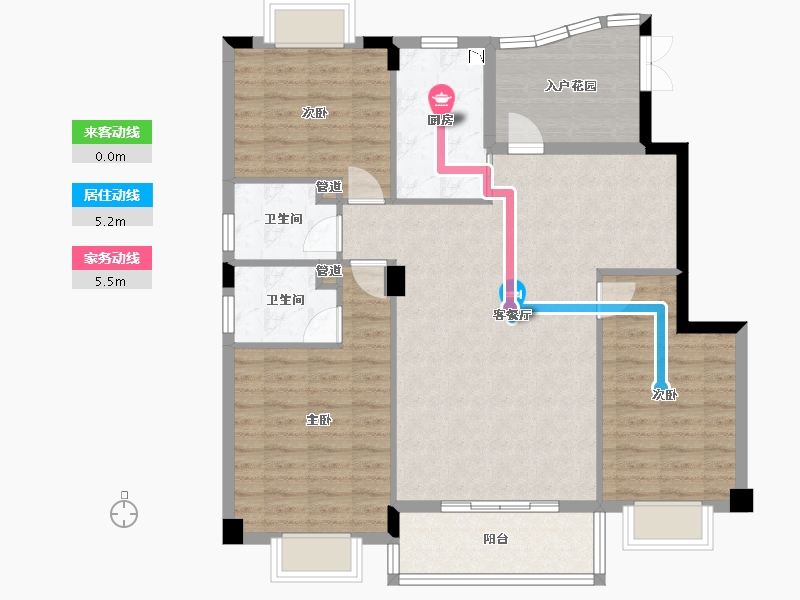 广西壮族自治区-北海市-港鹏公园印象-103.06-户型库-动静线