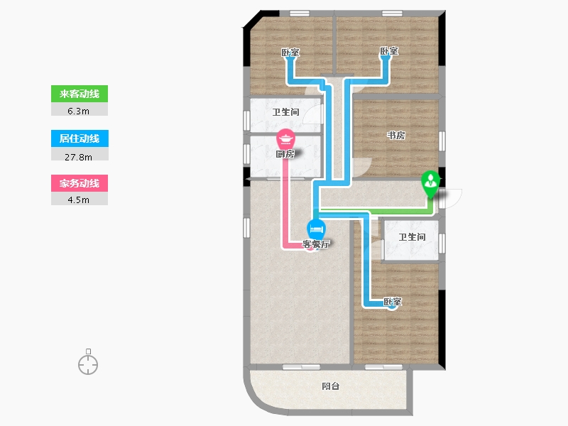 广西壮族自治区-玉林市-中鼎绿城中心-110.04-户型库-动静线