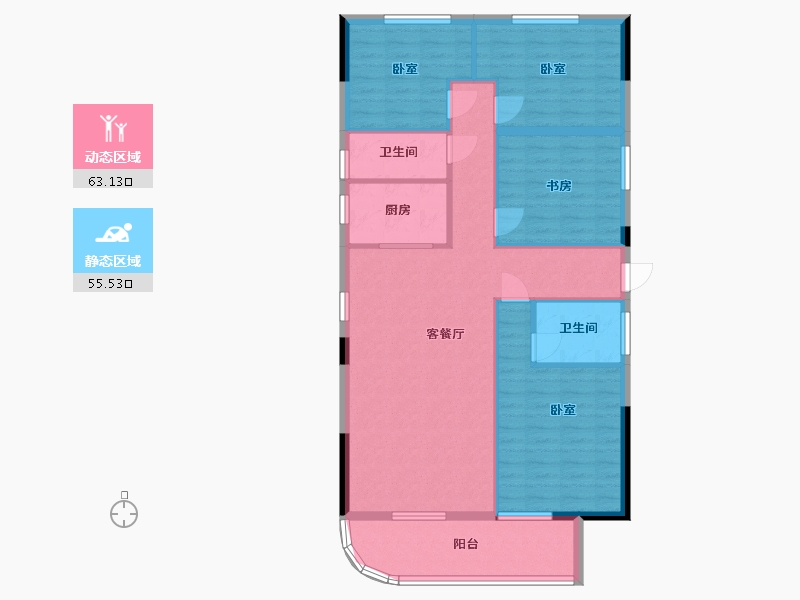 广西壮族自治区-玉林市-中鼎绿城中心-108.28-户型库-动静分区