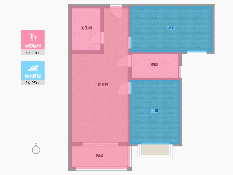 甘肃省-兰州市-润源枫华-68.52-户型库-动静分区