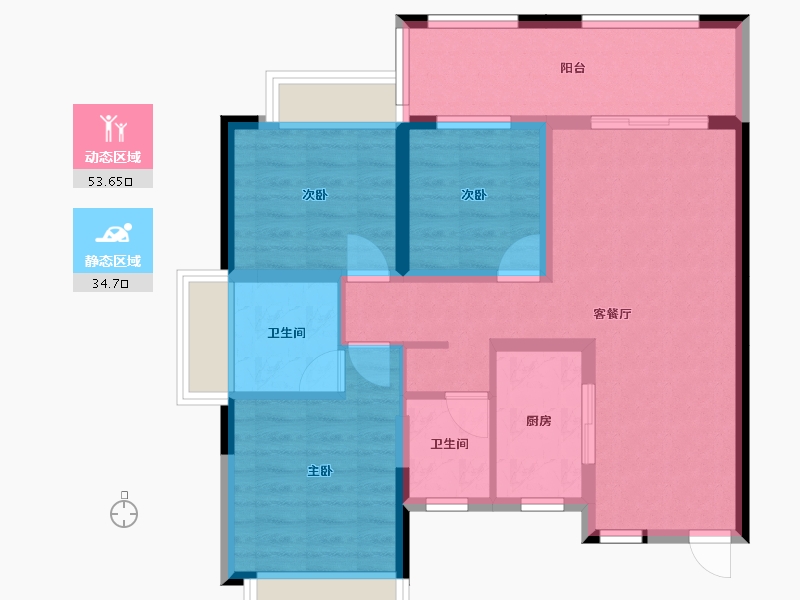 广西壮族自治区-北海市-中港城长沙湾-78.07-户型库-动静分区