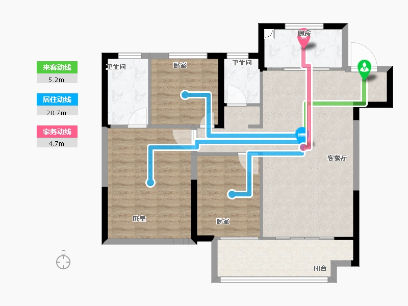 江苏省-徐州市-绿地运河小镇-92.01-户型库-动静线