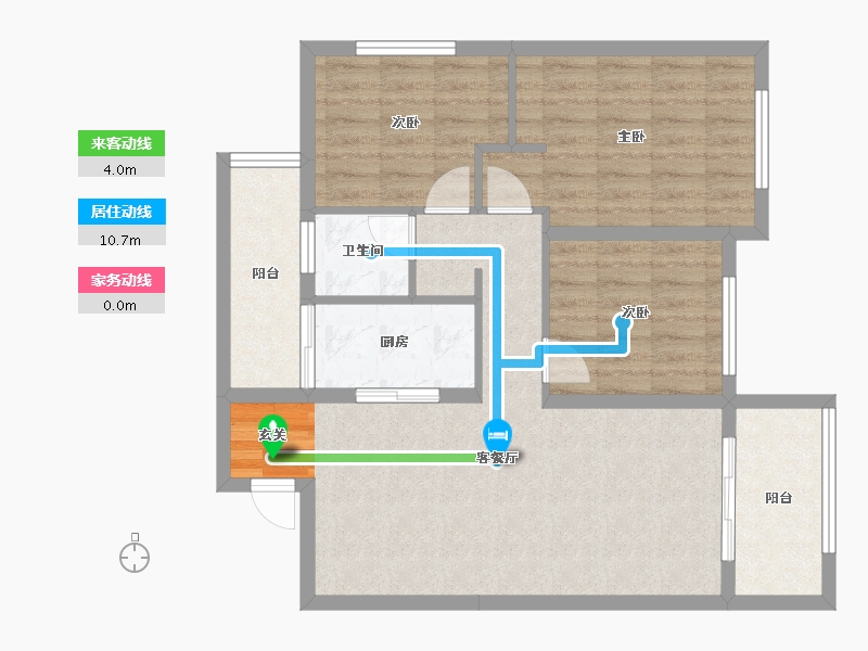 云南省-昆明市-恒泰滇池名门-81.77-户型库-动静线