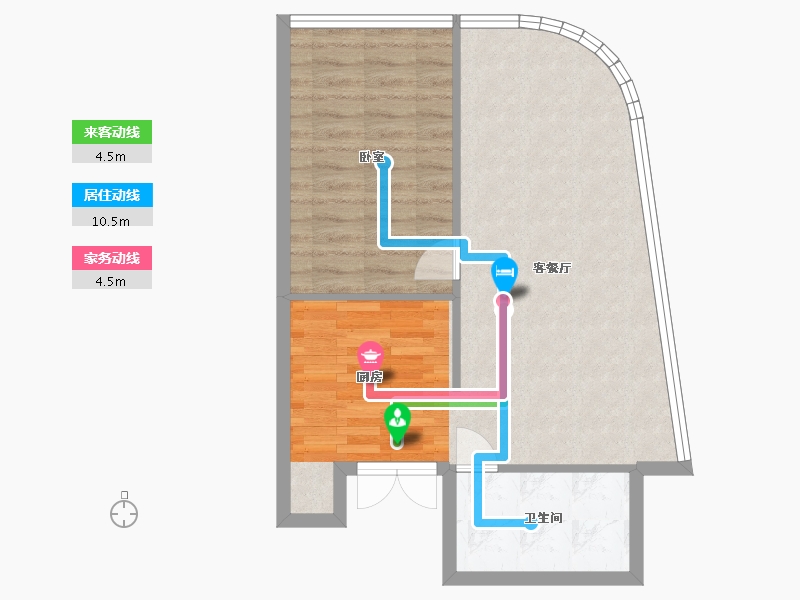 江苏省-苏州市-水秀天地-60.55-户型库-动静线