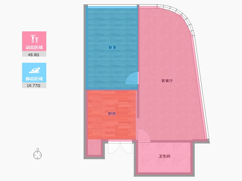 江苏省-苏州市-水秀天地-60.55-户型库-动静分区