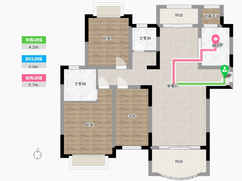 江西省-抚州市-汇丰·瀚林苑-100.41-户型库-动静线