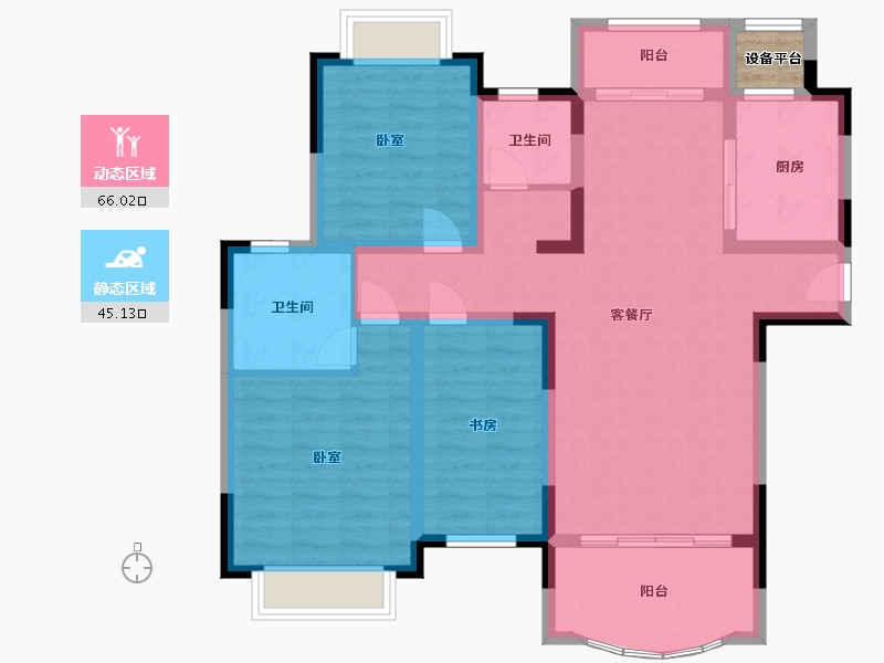 江西省-抚州市-汇丰·瀚林苑-100.41-户型库-动静分区