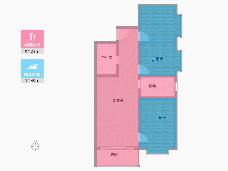 甘肃省-兰州市-北海水印泉山-81.67-户型库-动静分区