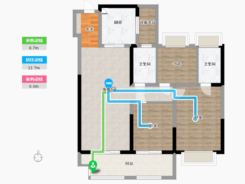 江苏省-常州市-新城华宇悦隽公馆-94.00-户型库-动静线