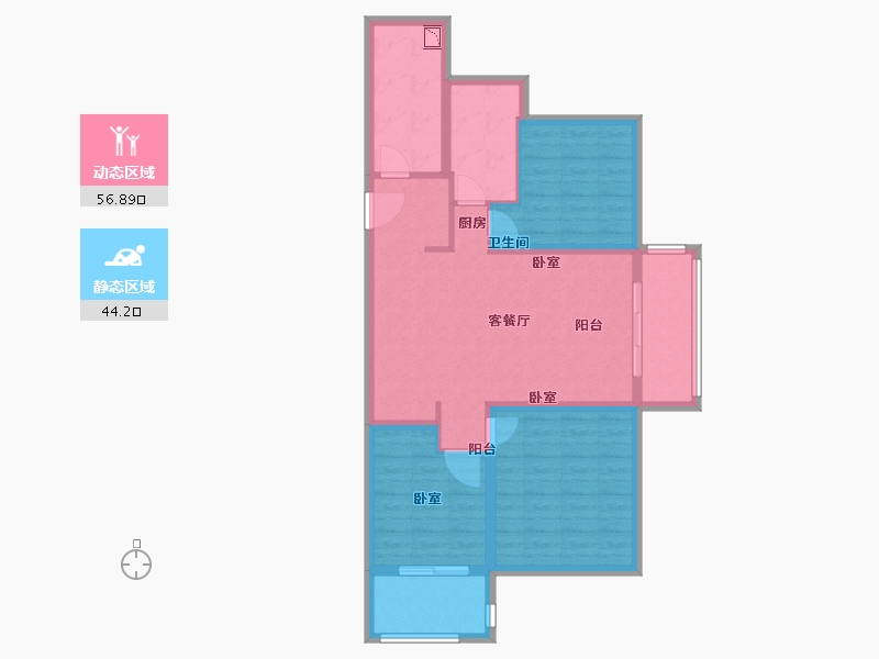 江苏省-南京市-嘉华嘉誉山-90.00-户型库-动静分区