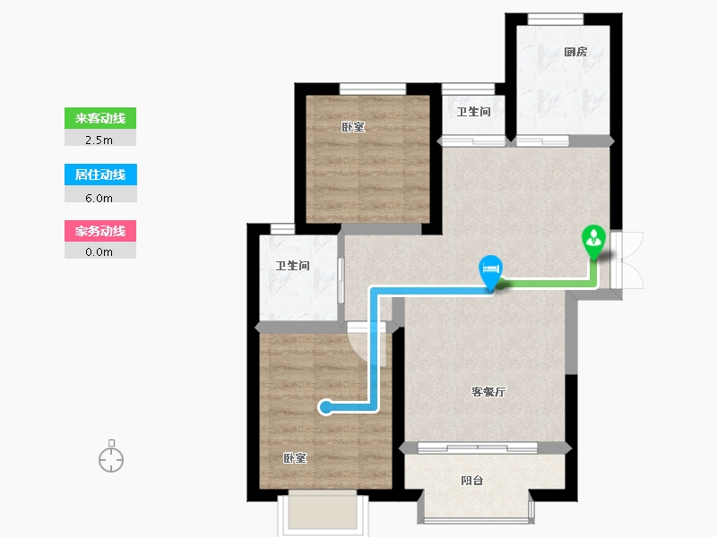 甘肃省-兰州市-四和恒景苑-57.46-户型库-动静线