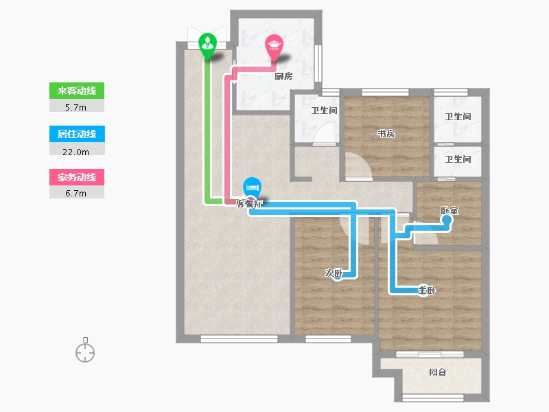 江苏省-徐州市-恒华-长安府-84.09-户型库-动静线