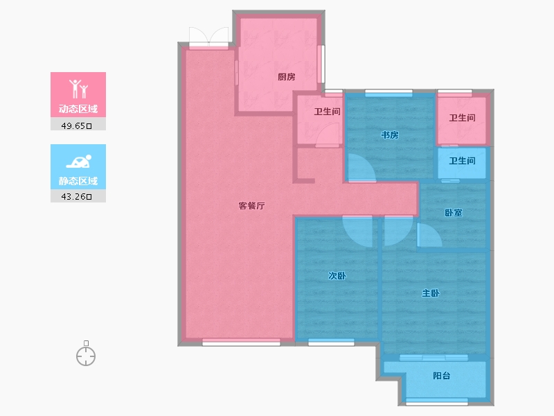 江苏省-徐州市-恒华-长安府-84.09-户型库-动静分区