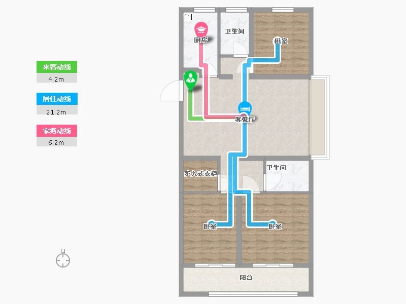 安徽省-宿州市-香格里拉未来家-93.77-户型库-动静线