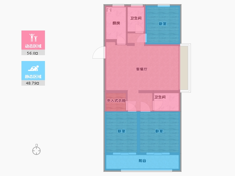 安徽省-宿州市-香格里拉未来家-93.77-户型库-动静分区