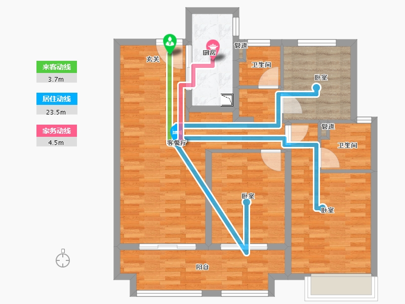 江苏省-南京市-泰禾金尊府-86.57-户型库-动静线