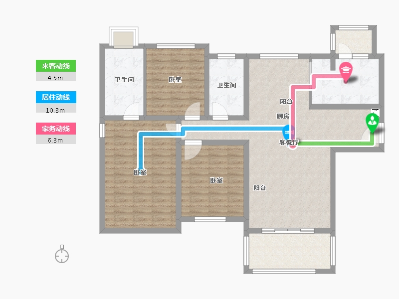 江苏省-南京市-嘉华嘉誉山-113.00-户型库-动静线