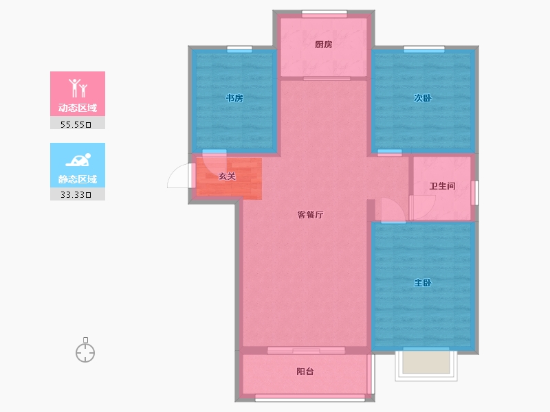 甘肃省-兰州市-润源枫华-79.46-户型库-动静分区