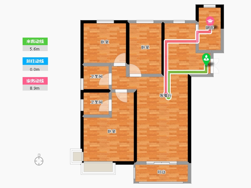 甘肃省-兰州市-城乡居壹号苑-109.17-户型库-动静线