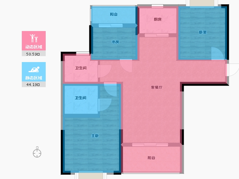 江西省-抚州市-康桥帝璟-84.49-户型库-动静分区